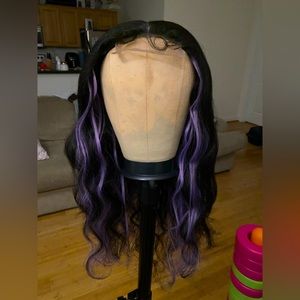 Black & Purple wig